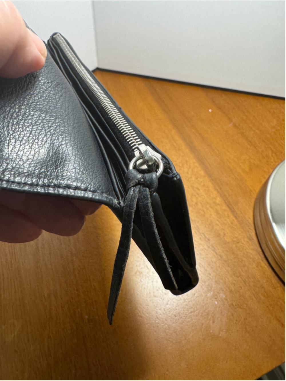 Balenciaga Black Leather Envelope Large Wallet - Picture 9 of 9